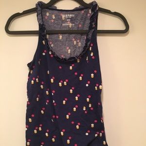 EUC ruffle Old Navy polka dot tank top